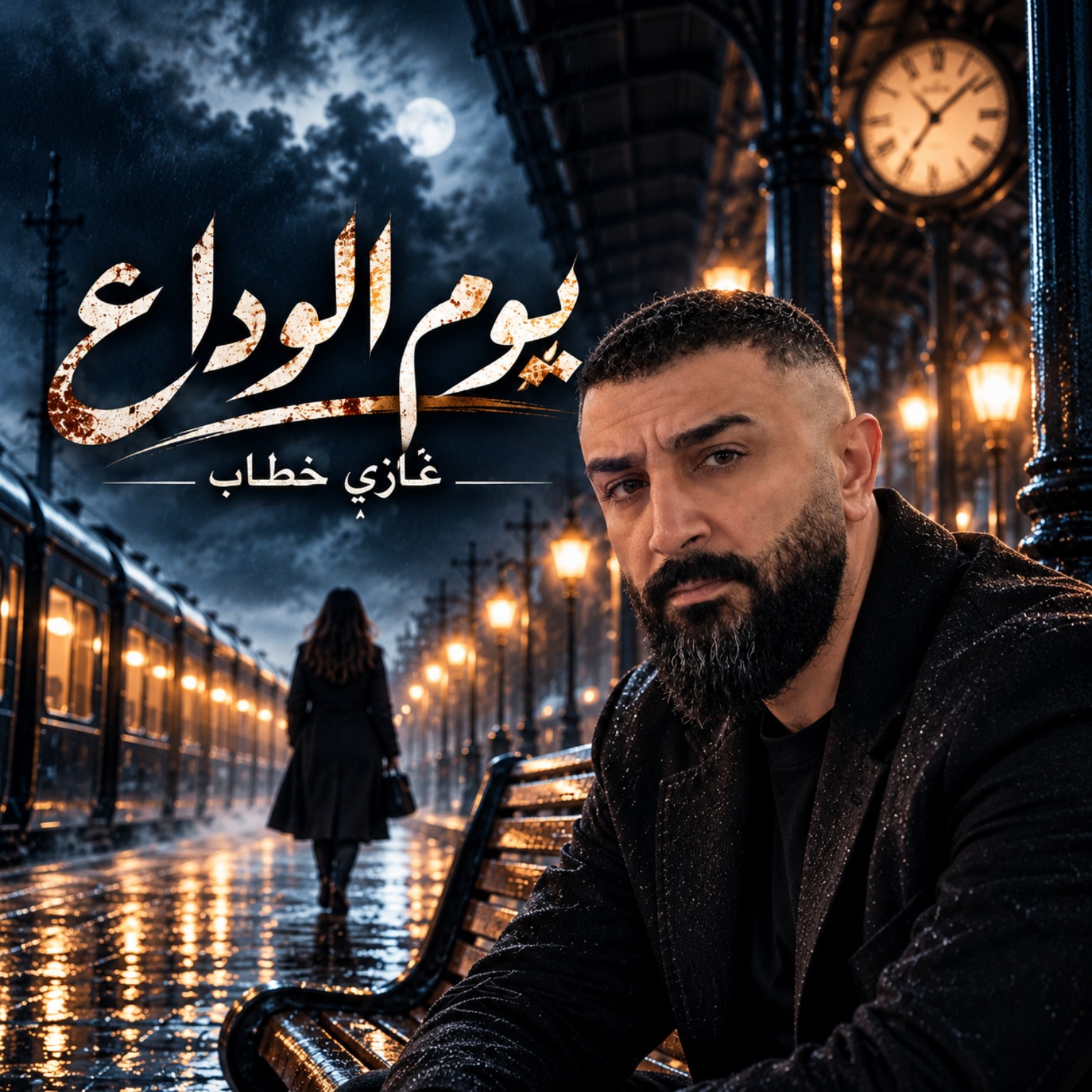 غلاف أغنية يوم الوداع للفنان غازي خطاب